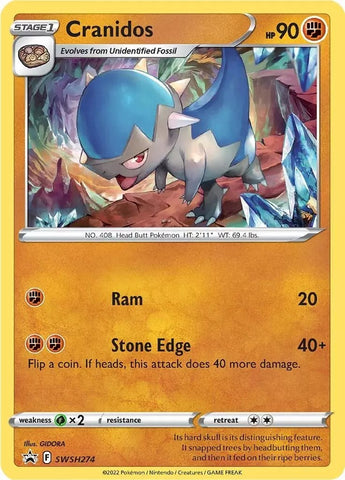 Cranidos (SWSH274) [Espada y escudo: Promociones de Black Star] 
