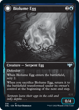 Huevo de Biolume // Serpiente de Biolume [Innistrad: función doble] 