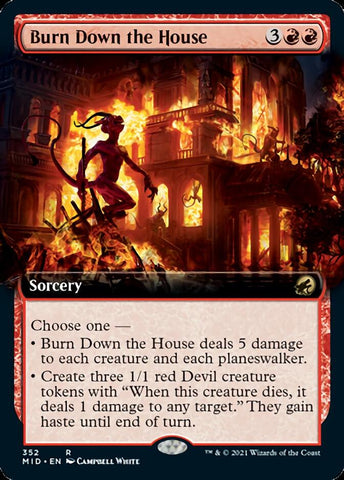 Quemar la casa (arte extendido) [Innistrad: Midnight Hunt] 