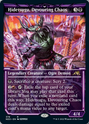 Hidetsugu, Caos devorador (Showcase Soft Glow) [Kamigawa: Neon Dynasty] 