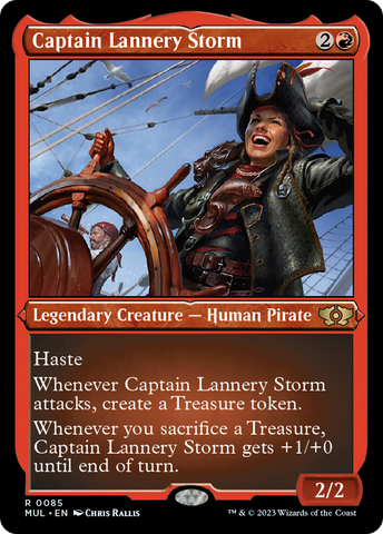Capitán Lannery Storm (grabado en lámina) [Leyendas multiverso] 
