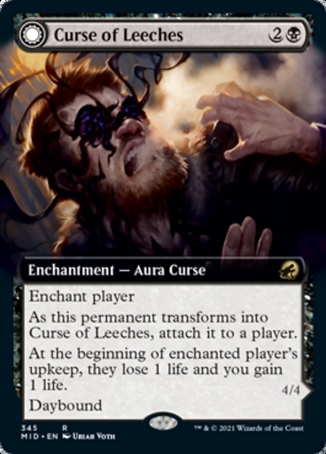 Curse of Leeches // Leeching Lurker (Arte extendido) [Innistrad: Midnight Hunt] 