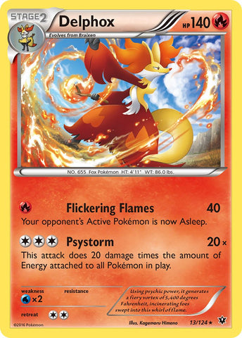 Delphox (13/124) (Exclusivo de la cubierta temática) [XY: Fates Collide] 