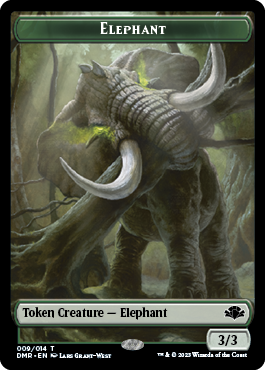 Elefante // Ardilla Ficha de doble cara [Fichas remasterizadas de Dominaria] 