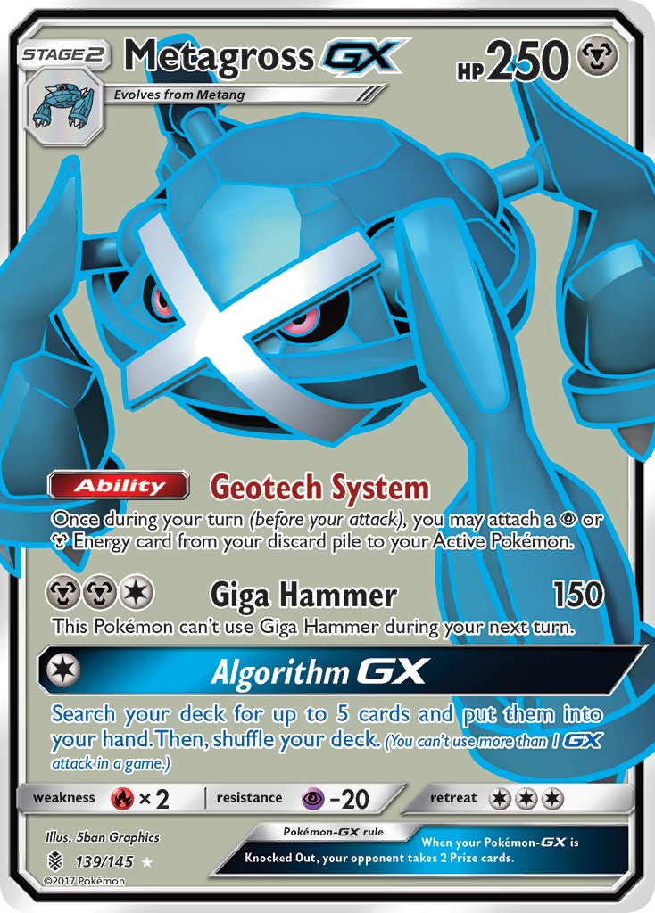 Metagross GX (139/145) [Sol y Luna: Guardianes en ascenso] 
