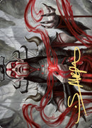 Tarjeta artística del Sacerdote de sangre de Malakir (firma estampada en oro) [Serie de arte Zendikar Rising] 