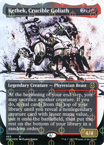 Kethek, Goliat del crisol (lámina paso a paso de icor sin fronteras) [Phyrexia: All Will Be One] 