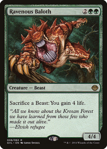 Ravenous Baloth (Garruk vs. Liliana) [Antología de Duel Decks] 