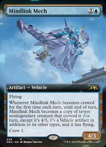 Mindlink Mech (arte extendido) [Kamigawa: Neon Dynasty] 