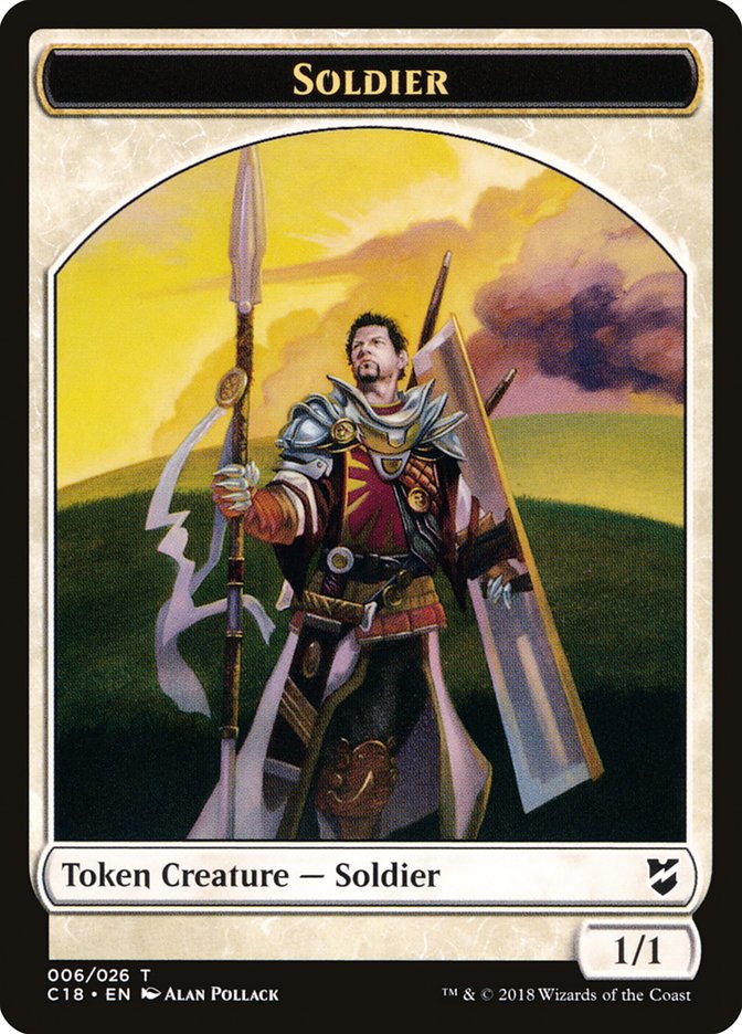 Gato // Soldado Ficha de doble cara [Fichas Commander 2018] 