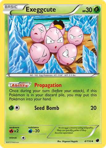 Exeggcute (4/116) [Blanco y negro: Congelación de plasma] 