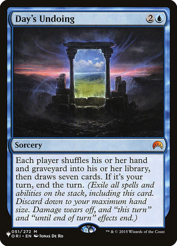 Day's Undoing [The List]