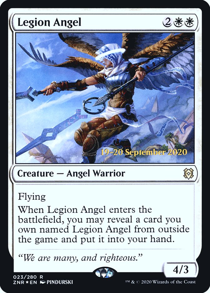 Ángel de la Legión [Promociones de presentación de Zendikar Rising] 