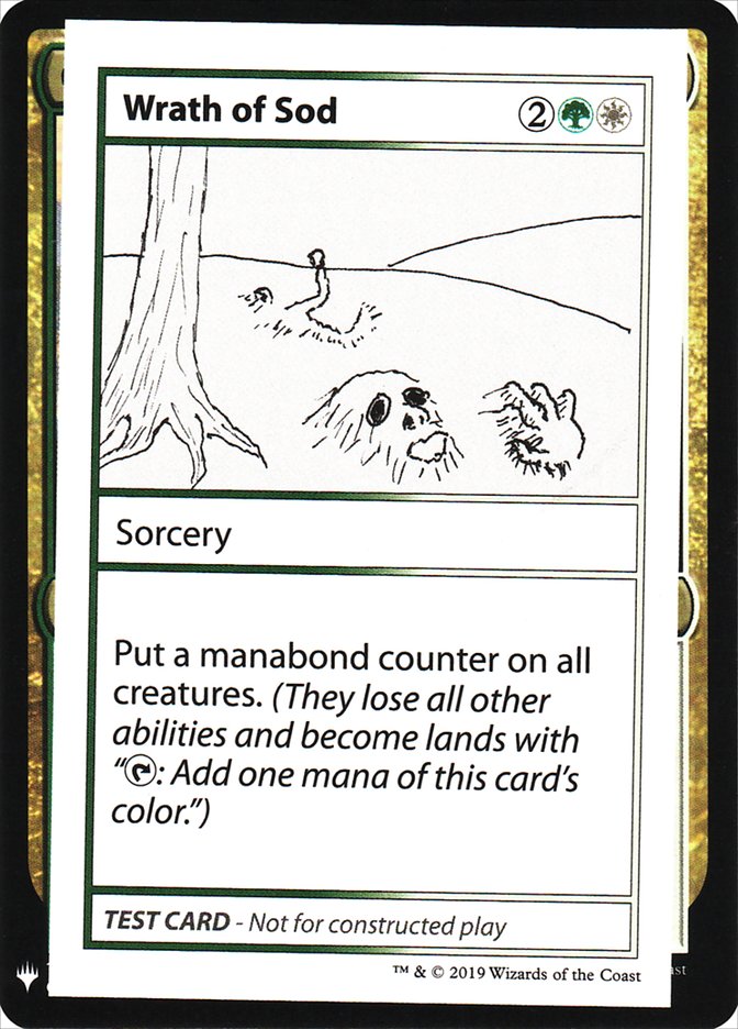 Wrath of Sod [Tarjetas de prueba de juego de refuerzo misterioso] 