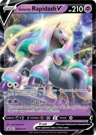 Galarian Rapidash V (SWSH111) (Tarjeta gigante) [Espada y escudo: Black Star Promos] 