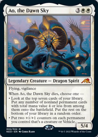 Ao, the Dawn Sky (paquete promocional) [Kamigawa: Neon Dynasty Promos] 