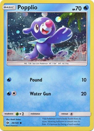 Popplio (39/149) (Cosmos Holo) [Sol y Luna: Conjunto básico] 