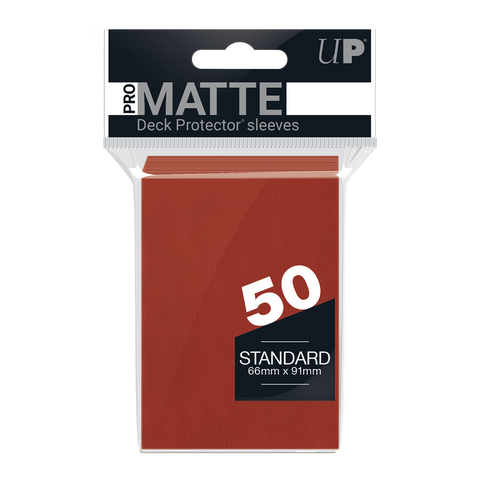 Ultra PRO: Fundas estándar de 50 ct - PRO-Matte (rojo) 
