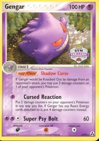 Gengar (5/92) (Desafío de gimnasio) [EX: Creador de leyendas] 