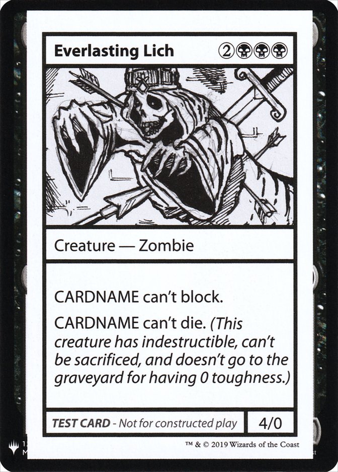 Lich eterno [Tarjetas de prueba de juego de refuerzo misterioso] 