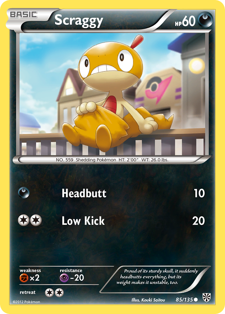 Scraggy (85/135) [Blanco y negro: Tormenta de plasma] 