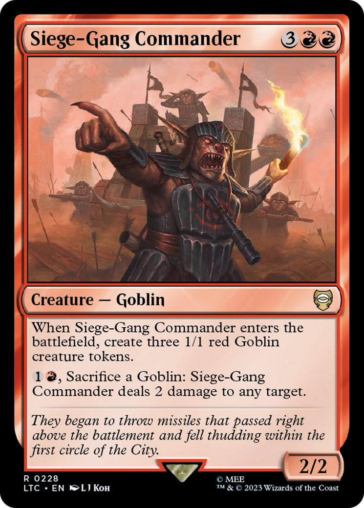 Siege-Gang Commander [El Señor de los Anillos: Tales of Middle-Earth Commander] 