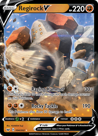 Regirock V (104/202) [Espada y escudo: conjunto básico] 