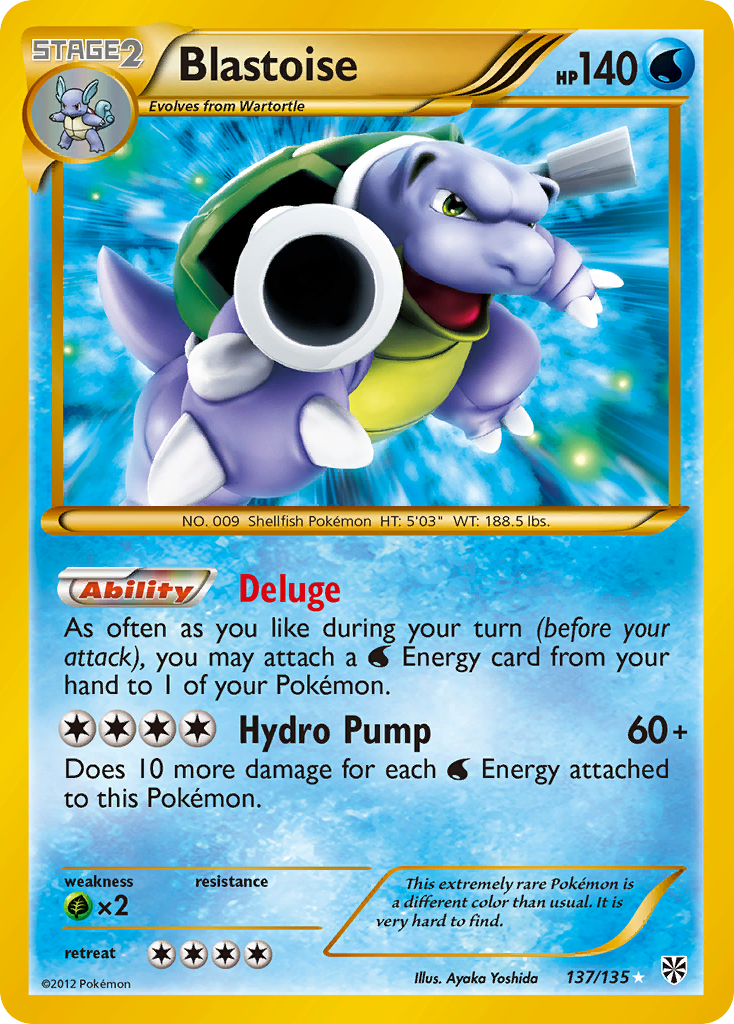 Blastoise (137/135) [Blanco y negro: Tormenta de plasma] 