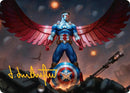 Captain America, Wings of Freedom Art Card (2/45) (Gold-Stamped Signature) [Marvel Super Heroes Art Series]