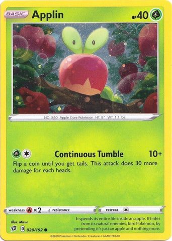 Applin (020/192) (Cosmos Holo) [Espada y escudo: Choque rebelde] 