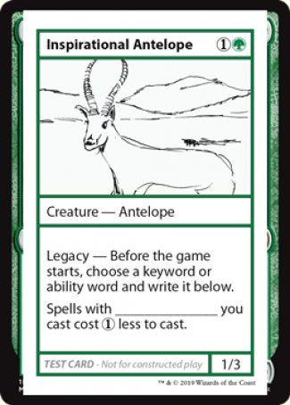 Antílope inspirador (edición 2021) [Tarjetas de prueba de juego Mystery Booster] 