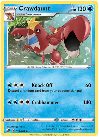 Crawdaunt (039/163) [Espada y escudo: estilos de batalla] 
