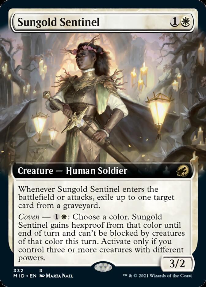 Sungold Sentinel (arte extendido) [Innistrad: Midnight Hunt] 