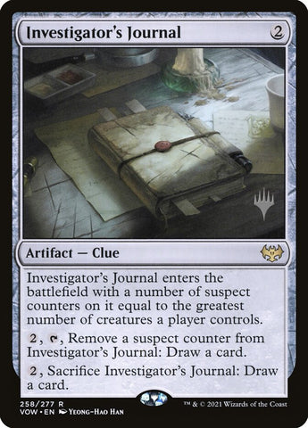 Diario del investigador (paquete promocional) [Innistrad: Promociones de Crimson Vow] 