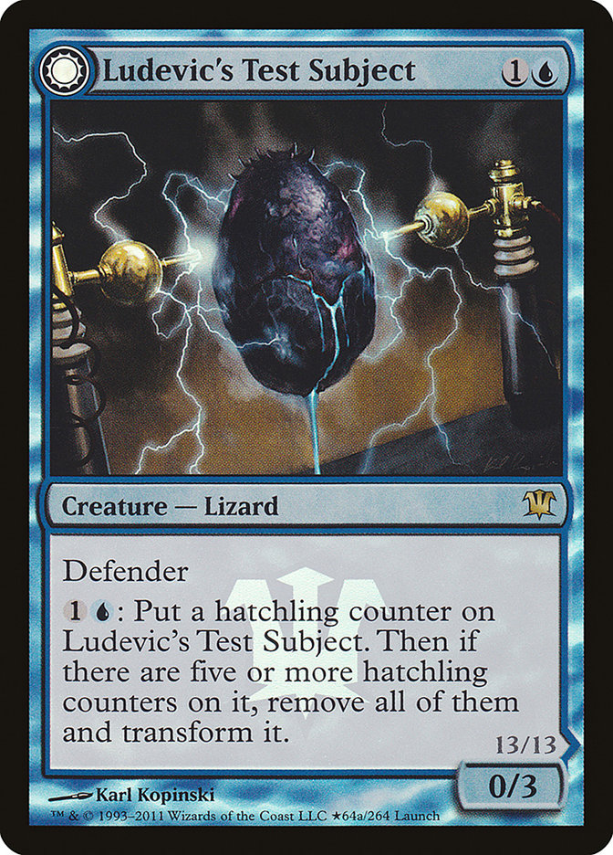 Sujeto de pruebas de Ludevic // La abominación de Ludevic (lanzamiento) [Promociones de presentación de Innistrad] 