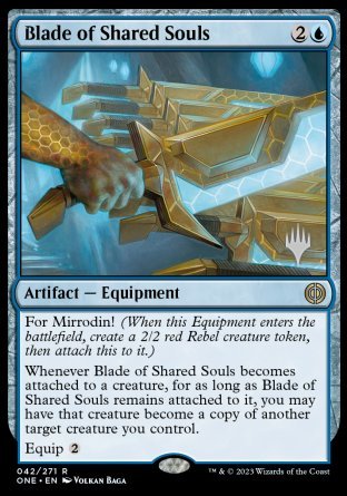 Blade of Shared Souls (paquete promocional) [Phyrexia: All Will Be One Promos] 