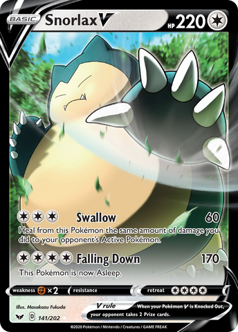 Snorlax V (141/202) [Espada y escudo: conjunto básico] 