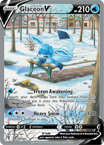 Glaceon V (175/203) [Espada y escudo: cielos en evolución] 