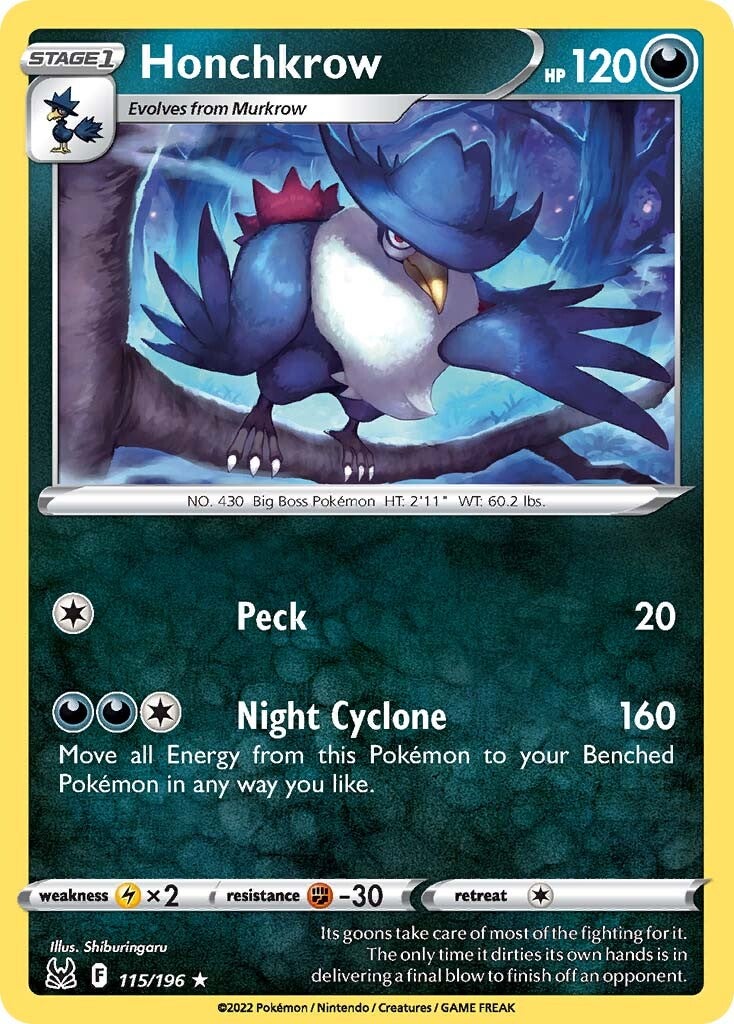 Honchkrow (115/196) [Espada y escudo: Origen perdido] 