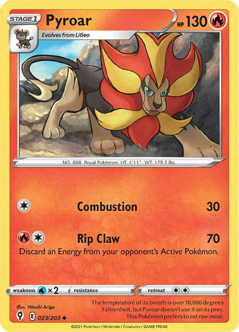 Pyroar (023/203) [Espada y escudo: cielos en evolución] 