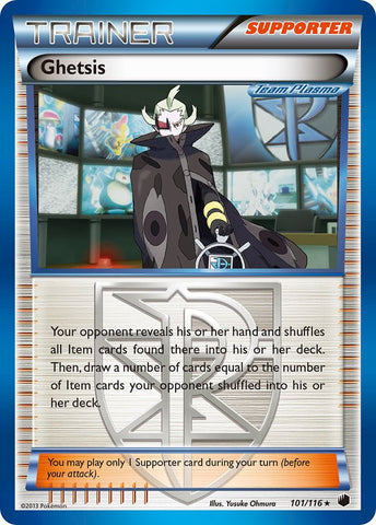Ghetsis (101/116) (Exclusivo de la cubierta temática) [Blanco y negro: Plasma Freeze] 