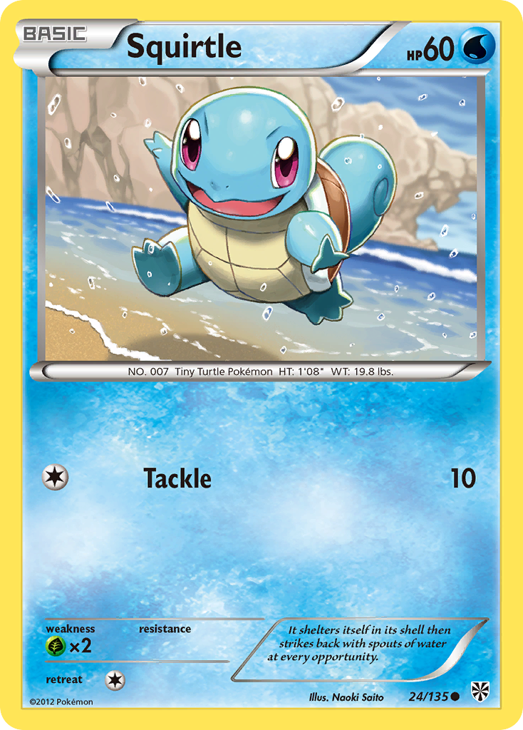 Squirtle (24/135) [Blanco y negro: Tormenta de plasma] 