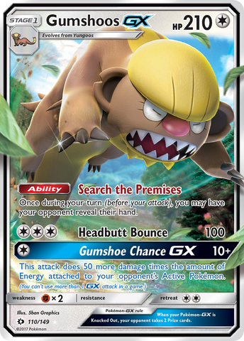 Gumshoos GX (110/149) [Sol y Luna: Conjunto básico] 