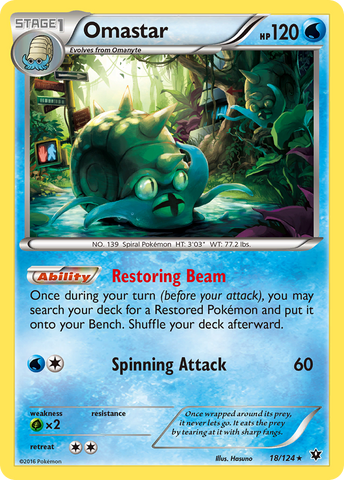 Omastar (18/124) [XY: Destinos en colisión] 