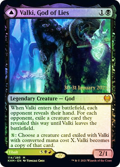 Valki, dios de las mentiras // Tibalt, impostor cósmico [Promociones de presentación de Kaldheim] 