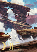 Tarjeta artística Boulderloft Pathway (firma estampada en oro) [Serie Zendikar Rising Art] 