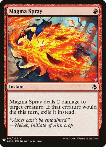 Spray de magma [potenciador misterioso] 