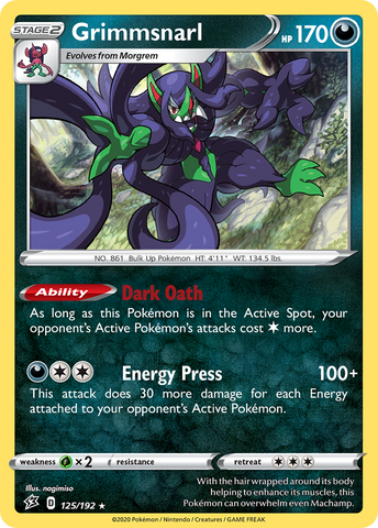 Grimmsnarl (125/192) [Espada y escudo: Choque rebelde] 