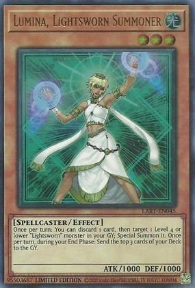 Lumina, invocadora luminosa [LART-EN045] Ultra rara 