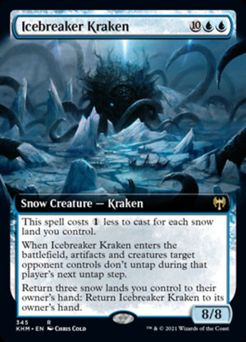 Kraken rompehielos (arte extendido) [Kaldheim] 